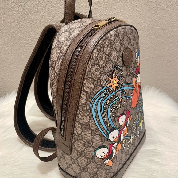 NEW Gucci X Disney Donald Duck Small Backpack - Picture 3 of 13